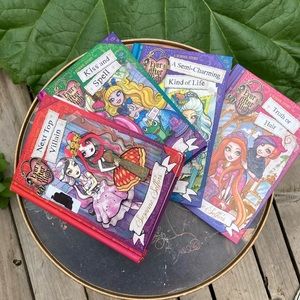 Ever After High hardcover series lot, volumes 1,2,3&5 in good condition.